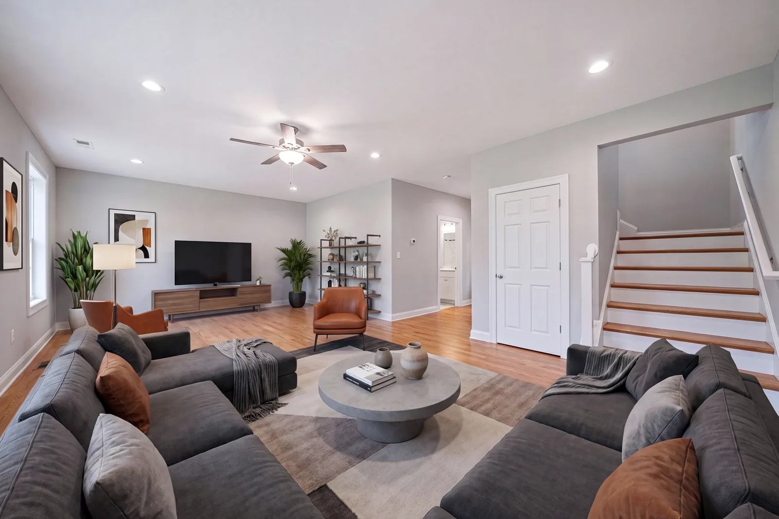 The same room after virtual staging