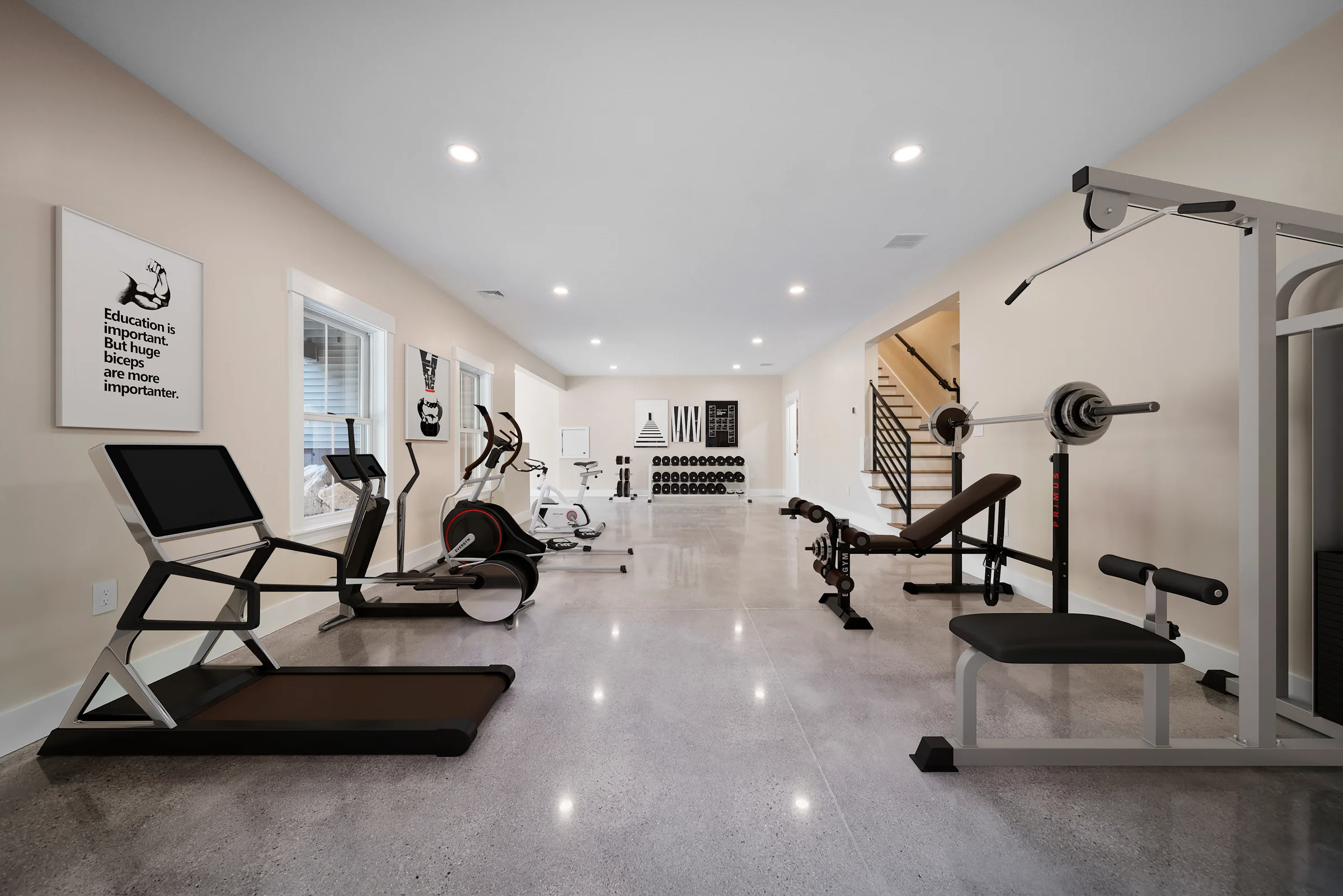 The same room after virtual staging
