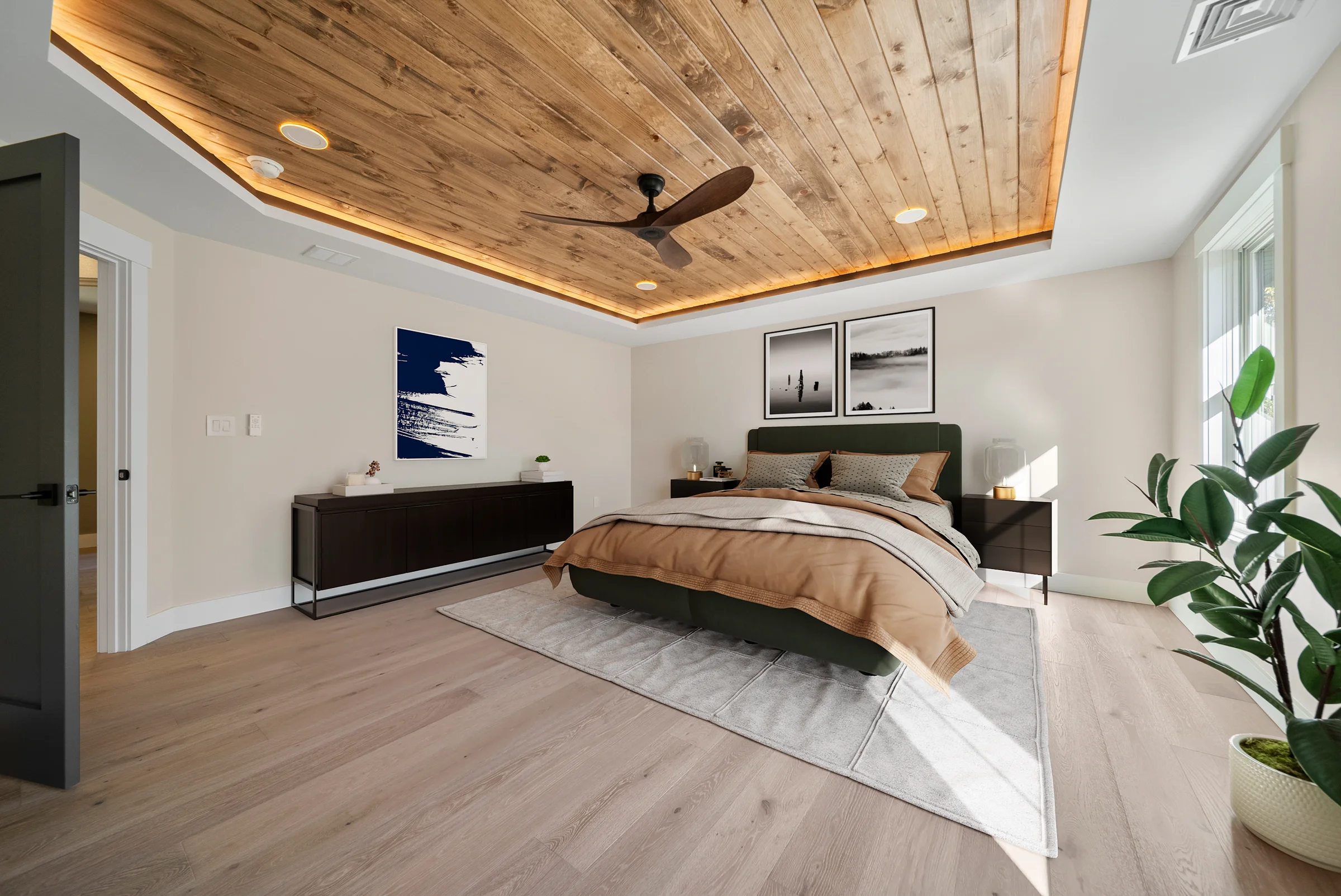 The same room after virtual staging